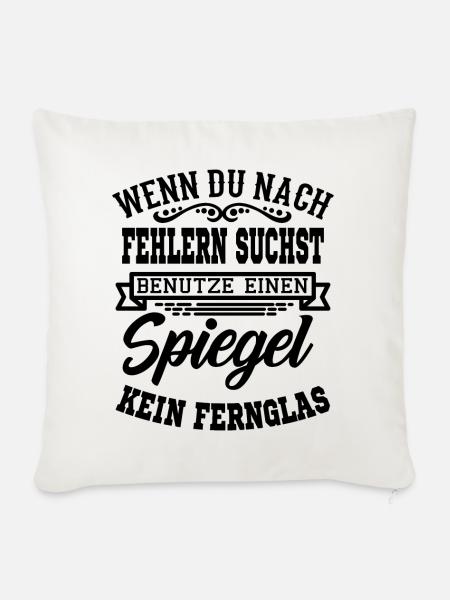 Lustiger Spruch T-Shirt Geschenkidee - Sofakissenbezug 45 x 45 cm - Naturweiß 