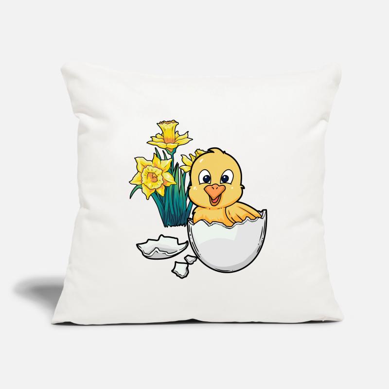 Joyeux Easter Chicks Easter Egg Kids Bébé Chick Egg Egg Housse de coussin décorative 45 x 45 cm