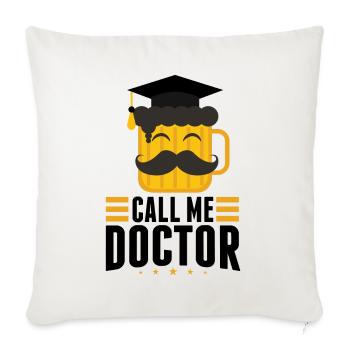 Docteur Doctor Thesis Doctor Robe Doctor - Housse de coussin décorative 45 x 45 cm - blanc nature - Devant