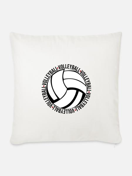 Volleyball Volleyball Volleyball Volleyball Volley - Sofakissenbezug 45 x 45 cm - Naturweiß