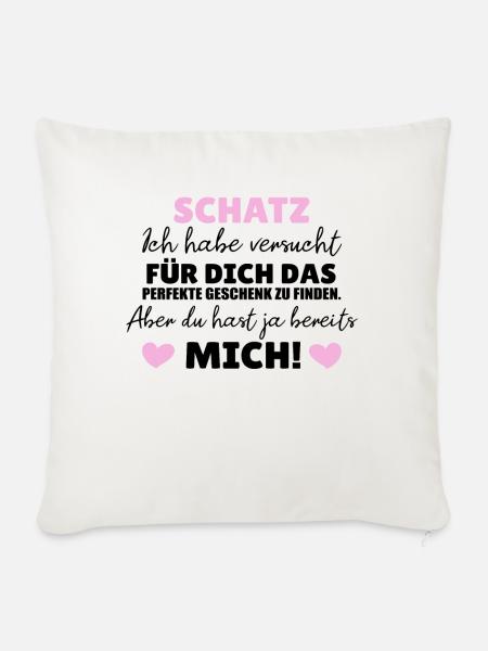 Geschenk für Freund. Lustige Geschenkidee für Mann - Sofakissenbezug 45 x 45 cm - Naturweiß