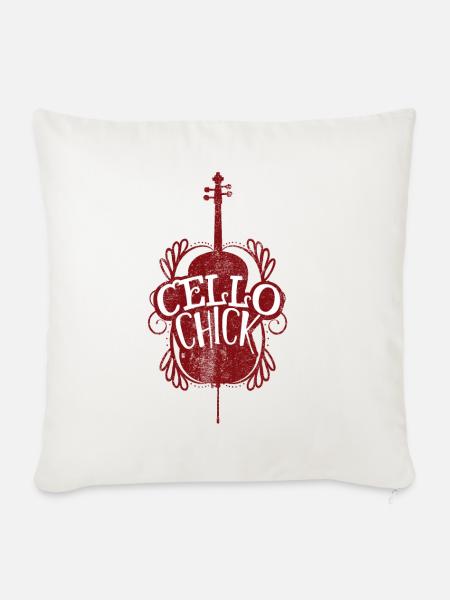 Cello - Sofakissenbezug 45 x 45 cm - Naturweiß 