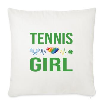 Tennis Girl - Sofa pillowcase 17,3'' x 17,3'' (45 x 45 cm) - natural white - Front