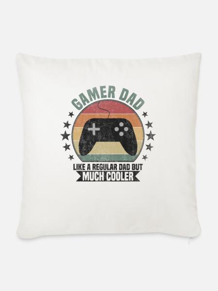 Gamer Dad - Sofakissenbezug 45 x 45 cm - Naturweiß