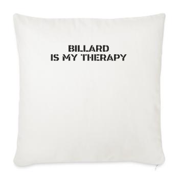 Billard - Billard is my therapy - Sofakissenbezug 45 x 45 cm - Naturweiß  - Vorne
