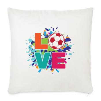 Football - Housse de coussin décorative 45 x 45 cm - blanc nature - Devant