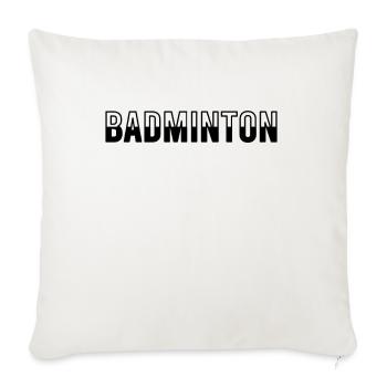 Badminton - Sofakissenbezug 45 x 45 cm - Naturweiß  - Vorne