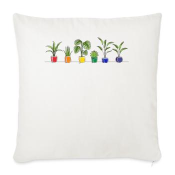LGBTQ Plant Rainbow - Sofa pillowcase 17,3'' x 17,3'' (45 x 45 cm) - natural white - Front