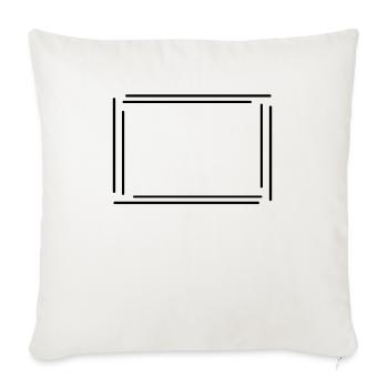 Rectangular frame with black lines - Sofa pillowcase 17,3'' x 17,3'' (45 x 45 cm) - natural white - Front