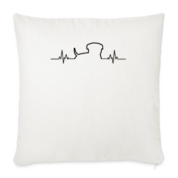 ECG Bulldog Dog Bulldog Support - Housse de coussin décorative 45 x 45 cm - blanc nature - Devant