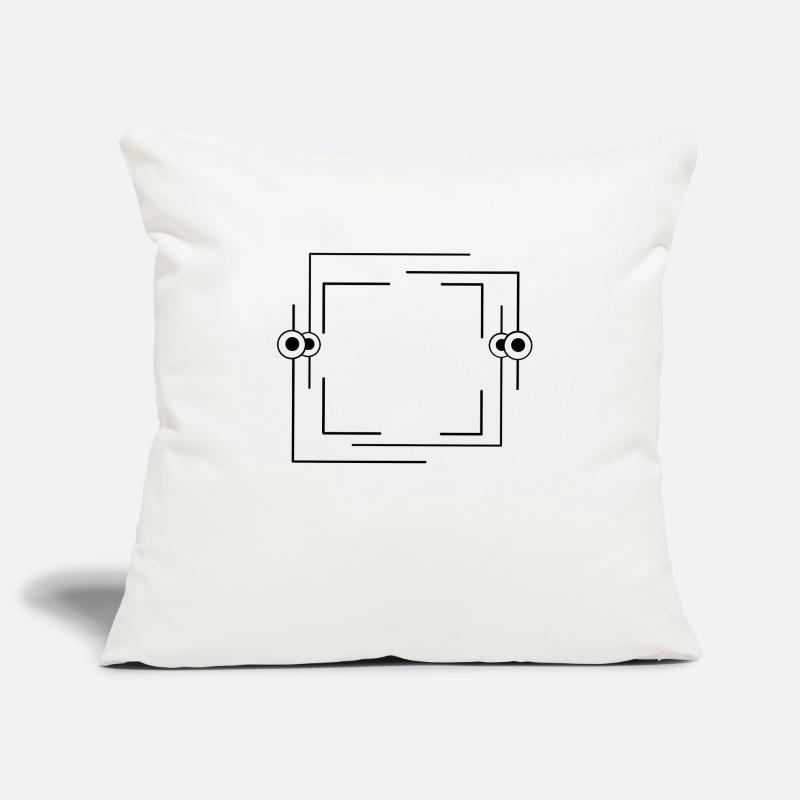 Black border Dash line Basic text Sofa pillowcase 17,3'' x 17,3'' (45 x 45 cm)