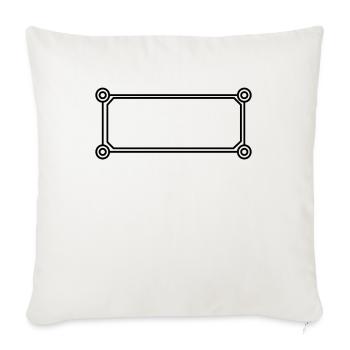 Rectangular frame black round corners - Sofa pillowcase 17,3'' x 17,3'' (45 x 45 cm) - natural white - Front