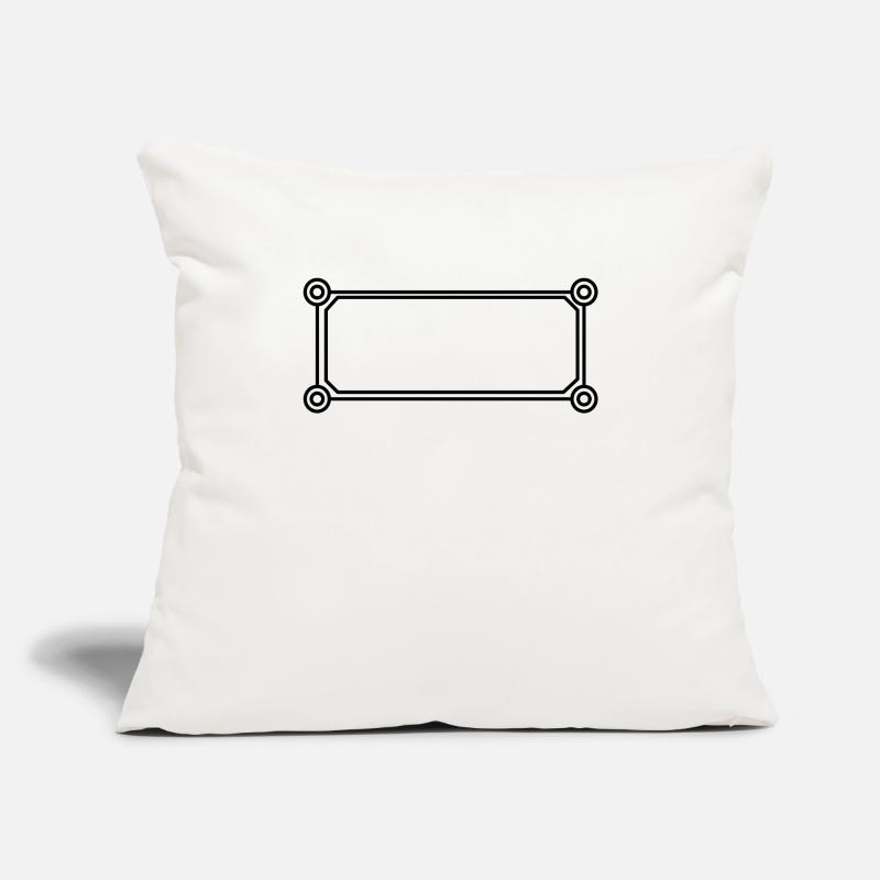 Rectangular frame black round corners Sofa pillowcase 17,3'' x 17,3'' (45 x 45 cm)