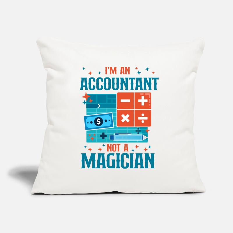 Comptable Comptable Comptable Comptabilité Housse de coussin décorative 45 x 45 cm