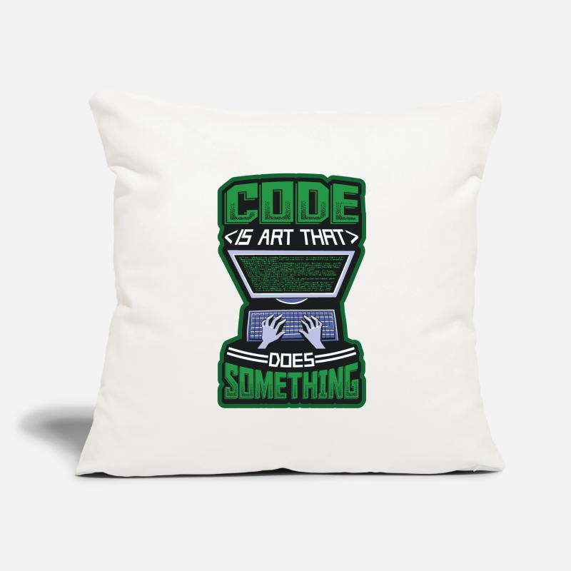 Code is an art that does something programming Sofa pillowcase 17,3'' x 17,3'' (45 x 45 cm)