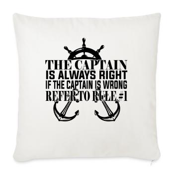 Sailing Ships Boat Captain - Sofa pillowcase 17,3'' x 17,3'' (45 x 45 cm) - natural white - Front