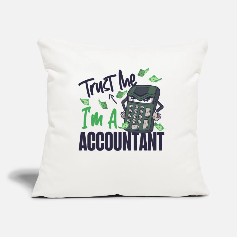 Comptable Comptable Comptable Housse de coussin décorative 45 x 45 cm