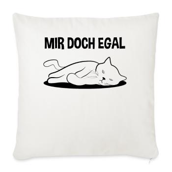 Katze Freches Kätzchen Lustiger Spruch Geschenk - Sofakissenbezug 45 x 45 cm - Naturweiß  - Vorne
