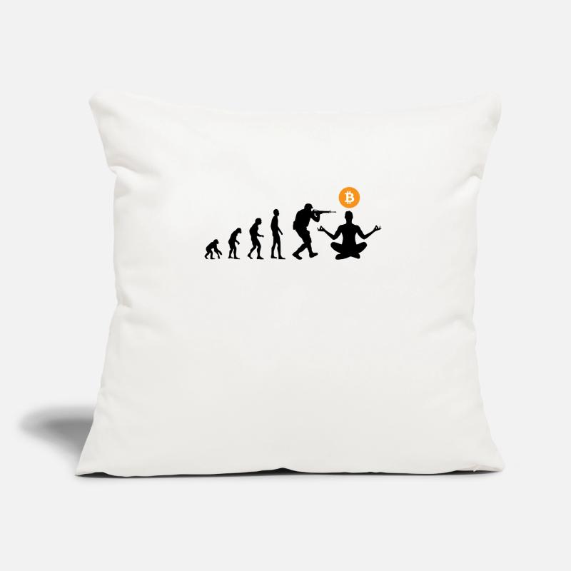 Évolution du Bitcoin Housse de coussin décorative 45 x 45 cm