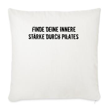 Pilates - Finde deine innere Stärke durch Pilates - Sofakissenbezug 45 x 45 cm - Naturweiß  - Vorne