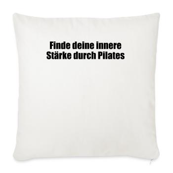 Pilates - Finde deine innere Stärke durch Pilates - Sofakissenbezug 45 x 45 cm - Naturweiß  - Vorne
