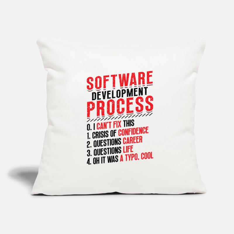 Software development process, programming Sofa pillowcase 17,3'' x 17,3'' (45 x 45 cm)