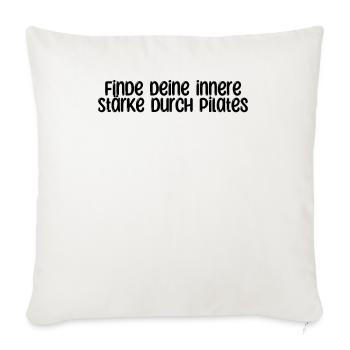 Pilates - Finde deine innere Stärke durch Pilates - Sofakissenbezug 45 x 45 cm - Naturweiß  - Vorne
