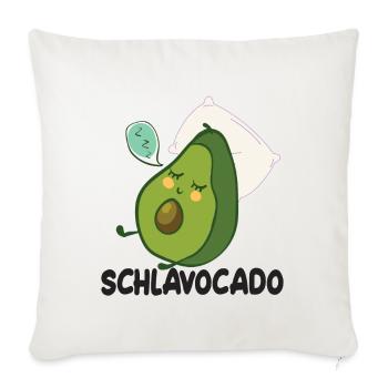 Lustige Avocado - Schlavocado - Sofakissenbezug 45 x 45 cm - Naturweiß  - Vorne