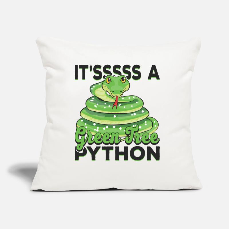 c’est un python arborescent vert Housse de coussin décorative 45 x 45 cm