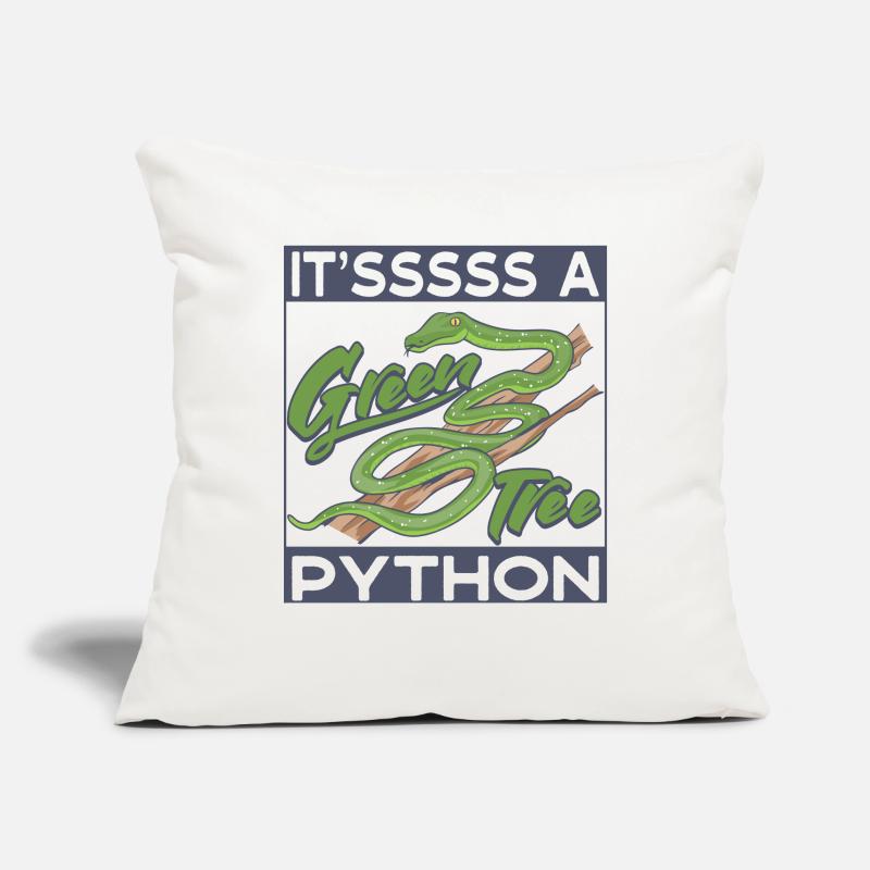 c’est un python arborescent vert Housse de coussin décorative 45 x 45 cm