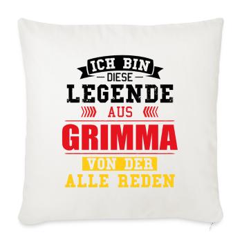 Stadt Grimma Deutschland Legende Spruch - Sofakissenbezug 45 x 45 cm - Naturweiß  - Vorne