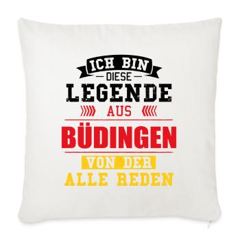 Stadt Büdingen Deutschland Legende Spruch - Sofakissenbezug 45 x 45 cm - Naturweiß  - Vorne