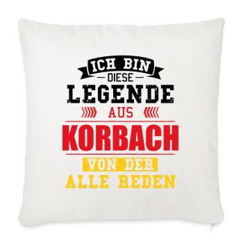 Stadt Korbach Deutschland Legende Spruch - Sofakissenbezug 45 x 45 cm - Naturweiß  - Vorne