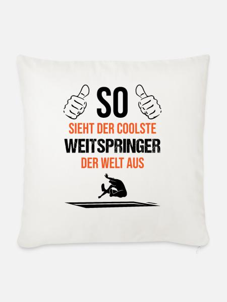 Weltbester Weitspringer Coolness Geschenk - Sofakissenbezug 45 x 45 cm - Naturweiß