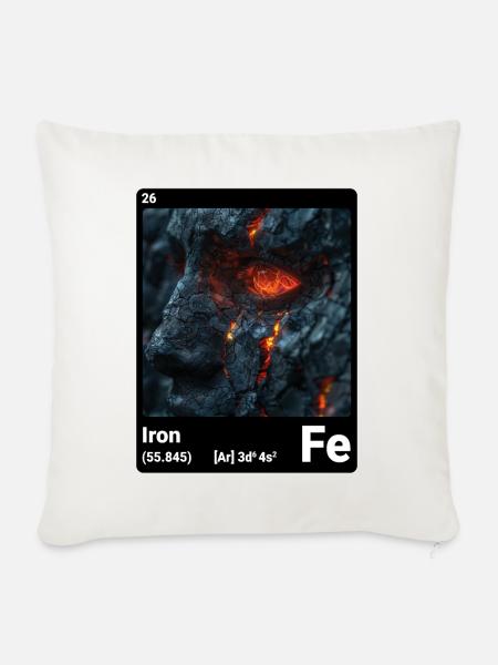 AI am Iron (bk) - Sofakissenbezug 45 x 45 cm - Naturweiß 