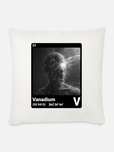 AI am Vanadium (bk) - Sofakissenbezug 45 x 45 cm - Naturweiß