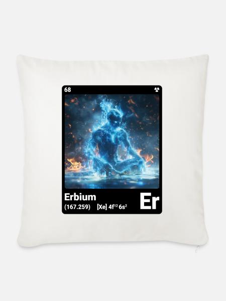 AI am Erbium (bk) - Sofakissenbezug 45 x 45 cm - Naturweiß 