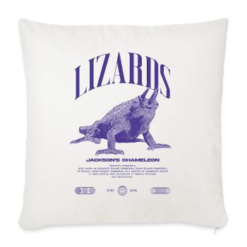 Jackson's Chameleon Streetwear Lizard Keeper - Sofa pillowcase 17,3'' x 17,3'' (45 x 45 cm) - natural white - Front