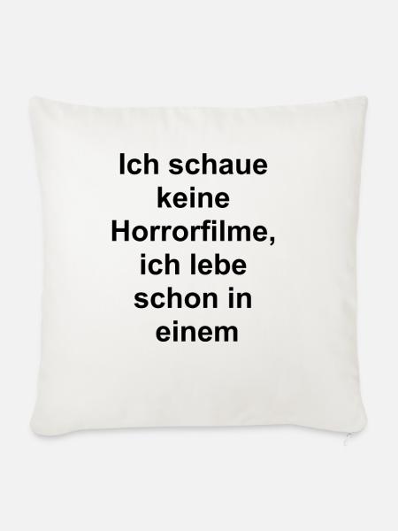 Gruseliger Kuscheldecke - Sofakissenbezug 45 x 45 cm - Naturweiß