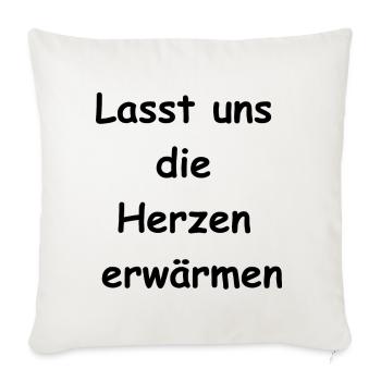 Frohes Fest Geschenk - Sofakissenbezug 45 x 45 cm - Naturweiß  - Vorne
