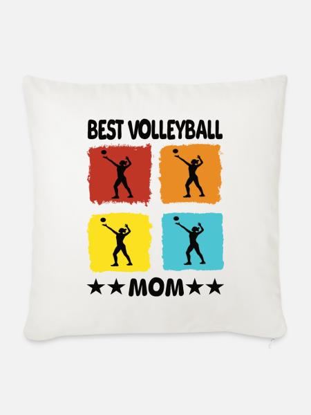 Best Volleyball Mom - Sofakissenbezug 45 x 45 cm - Naturweiß