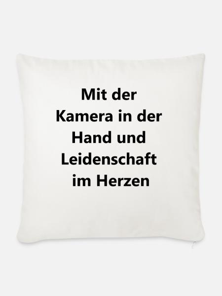 Geschenk für Fotoliebhaber - Sofakissenbezug 45 x 45 cm - Naturweiß