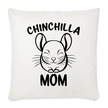 Chinchilla disant maman drôle Chinchilla cadeau - Housse de coussin décorative 45 x 45 cm - blanc nature - Devant
