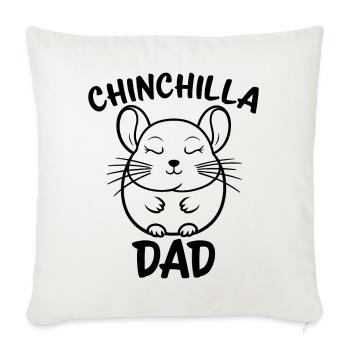 Chinchilla disant papa drôle Chinchilla cadeau - Housse de coussin décorative 45 x 45 cm - blanc nature - Devant