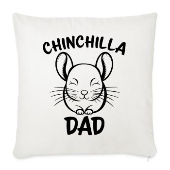 Chinchilla disant papa drôle Chinchilla cadeau - Housse de coussin décorative 45 x 45 cm - blanc nature - Devant