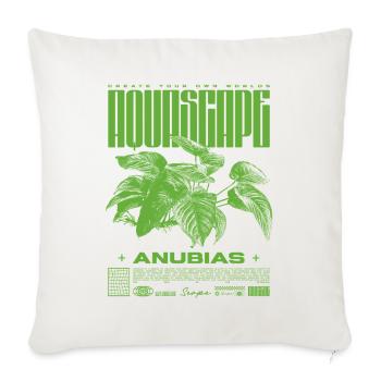 Aquascaping Anubias Plante Aquatique Fish Keeper - Housse de coussin décorative 45 x 45 cm - blanc nature - Devant