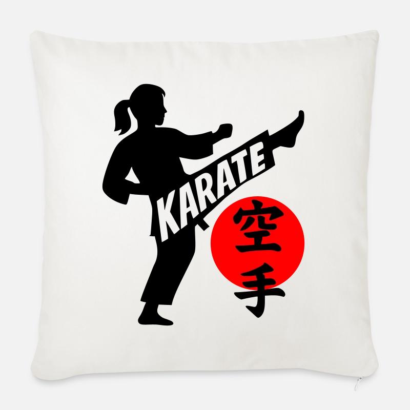 Karate - Sofakissenbezug 45 x 45 cm - Naturweiß 