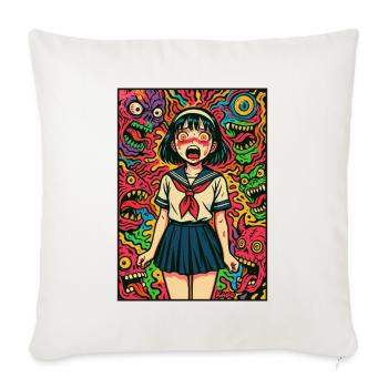 Monstre Night Sailor Girl - Housse de coussin décorative 45 x 45 cm - blanc nature - Devant