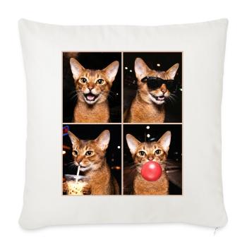 Cats American Bobtail Cat - Sofa pillowcase 17,3'' x 17,3'' (45 x 45 cm) - natural white - Front