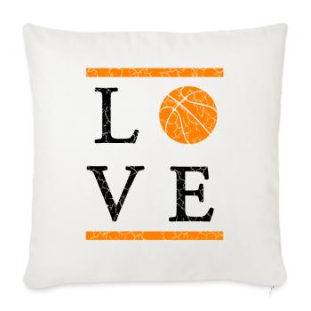 Basketball Design Streetball - Sofakissenbezug 45 x 45 cm - Naturweiß  - Vorne